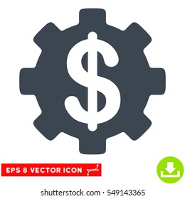 Development Cost EPS vector pictograph. Illustration style is flat iconic smooth blue symbol on white background.