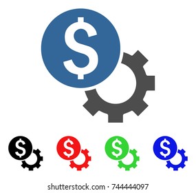 Development Cost icon. Vector illustration style is a flat iconic development cost symbol with black, red, green, blue color variants. Designed for web and software interfaces.