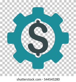 Development Cost icon. Vector pictograph style is a flat bicolor symbol, soft blue colors, chess transparent background. Designed for software and web interface toolbars and menus.