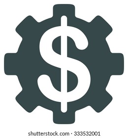 Development Cost vector icon. Style is flat symbol, soft blue color, rounded angles, white background.