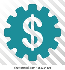 Development Cost vector pictogram. Illustration style is flat iconic soft blue symbol on a hatched transparent background.
