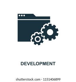 Development creative icon. Simple element illustration. Development concept symbol design from web development collection. Can be used for mobile and web design, apps, software, print.