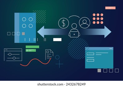 Development and Deployment of Services Module with Cost Overrun Check  - Illustration as EPS 10 File