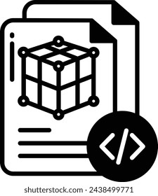 Development file glyph and line vector illustration