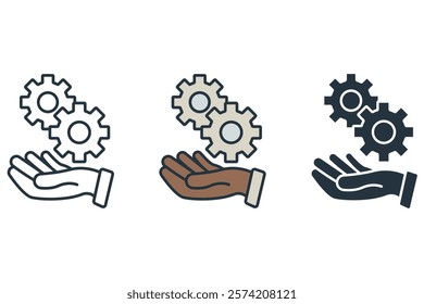 Development flat icons  symbol line elements for infographic web