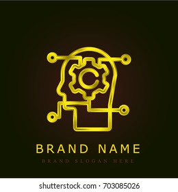 Development golden metallic logo