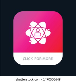 Development, Growth, Human, Person, Personal, Power, Talent Mobile App Button. Android and IOS Glyph Version. Vector Icon Template background