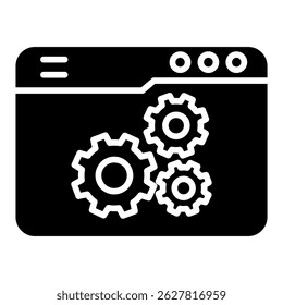 Development gylph icon. Simple vector icon design in gylph style. Editable vector format