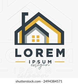 Development of housing logo and real estate with corporate colors