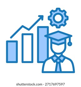 Icono de desarrollo azul Dualtone Ilustración vectorial de diseño