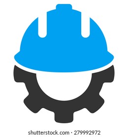 Development icon from Business Bicolor Set. This isolated flat symbol uses modern corporation light blue and gray colors.