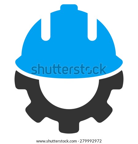 Development icon from Business Bicolor Set. This isolated flat symbol uses modern corporation light blue and gray colors.