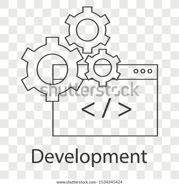Development Icon Concept On Transparency Background Stock Vector ...