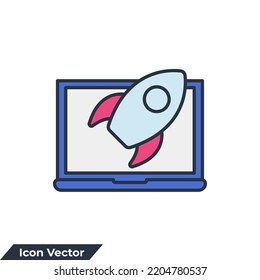development icon logo vector illustration. Software development symbol template for graphic and web design collection