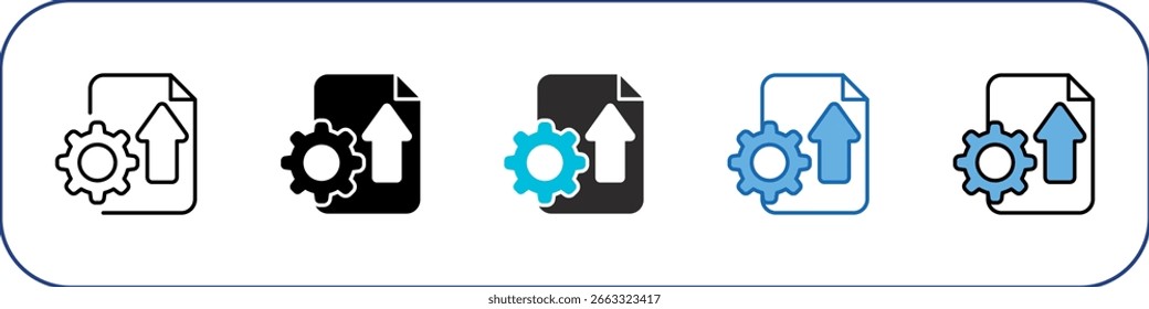 Ilustração de multiestilo do pacote de ícones de desenvolvimento