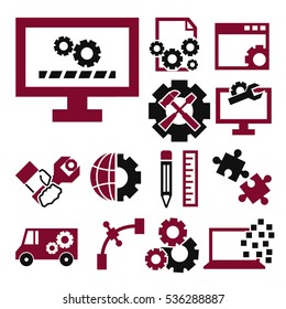 Development Icon Set Stock Vector (Royalty Free) 536288887 | Shutterstock