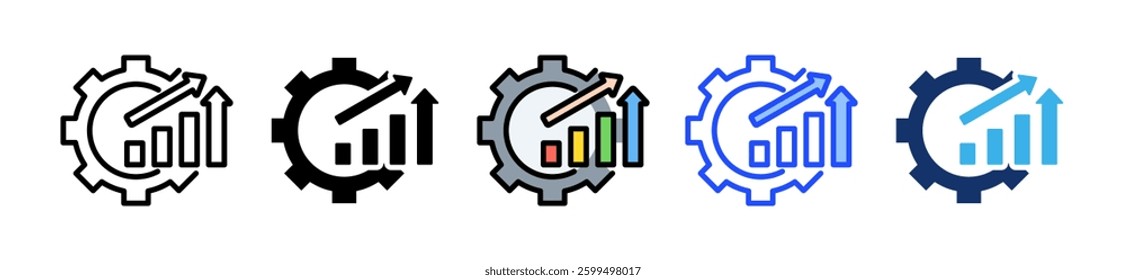 Development Icon Set With Multiple Style Collection