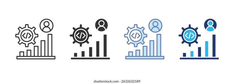 Development Icon Set Multiple Style Collection