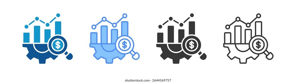Conjunto de ícones de desenvolvimento de coleção de vários estilos