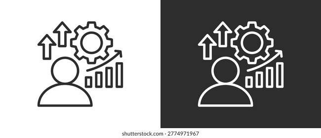 Development Icon Set Vector Collection Isolated In Black And White