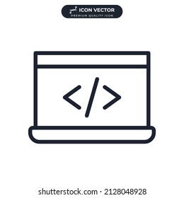 plantilla de símbolo de icono de desarrollo para la ilustración vectorial de la colección de diseño gráfico y web