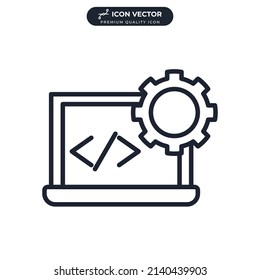 Development icon symbol template for graphic and web design collection logo vector illustration
