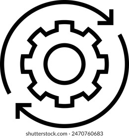 development icon. Thin linear style design isolated on white background