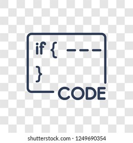 Development icon. Trendy linear Development logo concept on transparent background from Programming collection