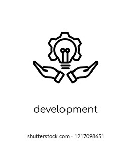 Development icon. Trendy modern flat linear vector Development icon on white background from thin line Programming collection, editable outline stroke vector illustration