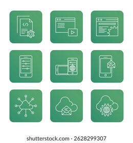 Development icon. Vector icon illustration