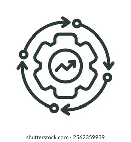 Development icon  vector illustration. Simple line style		