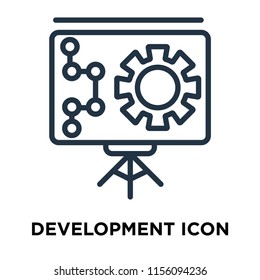 Development icon vector isolated on white background, Development transparent sign , thin symbols or lined elements in outline style