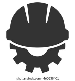 Development icon. Vector style is flat iconic symbol with rounded angles, gray color, white background.
