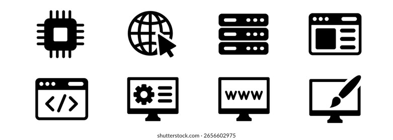 Ícone Desenvolvimento. Ícones de desenvolvimento da Web