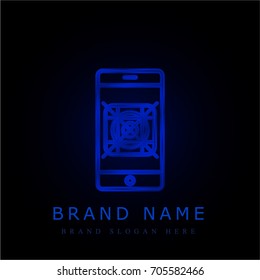 Development Icons blue chromium metallic logo