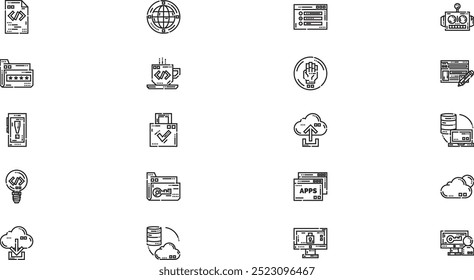 Development icons High-Quality Vector Icons Collection with Editable Stroke. Ideal for Professional and Creative Projects.