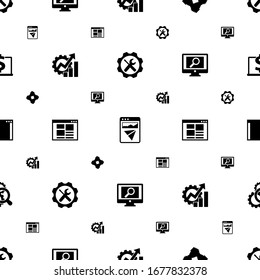 development icons pattern seamless. Included editable filled Repair service, Landing page, start-up team, Productivity, front end icons. development icons for web and mobile.
