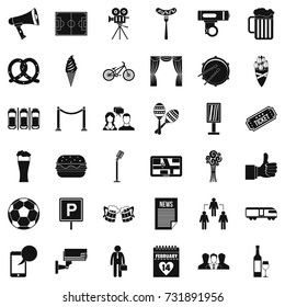 Development icons set. Simple style of 36 development vector icons for web isolated on white background