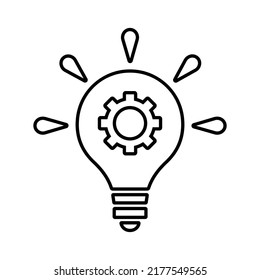 Development, idea, creative outline icon. Line art vector.