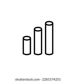 Infografiken zur Entwicklung Einzelzeilensymbol. Bearbeitbarer Strich. Es kann für Websites, Läden, Banner, Flyer,
