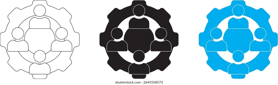 Development interacting communication meeting icon
