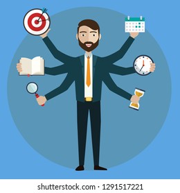 Development and internet service. Human resource and self employment - vector illustration