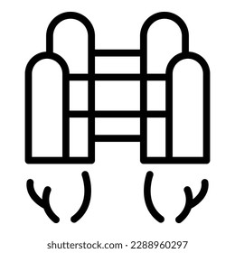 Development jetpack icon outline vector. Boost rocket. Work future
