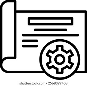 Development Line Vector Icon Design