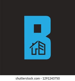 Development of logo design with the letter B combined with home and city. simple, modern design. EPS EPS 10