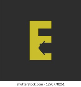 Development of logo design with the letter E combined with home and city. simple, modern design. EPS EPS 10