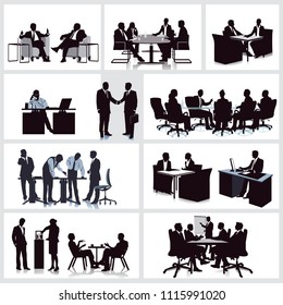 36,960 Office silhouette sitting Images, Stock Photos & Vectors ...