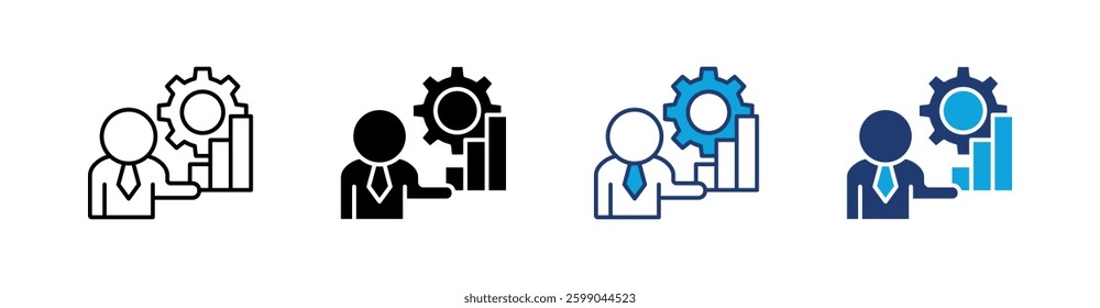 Development Multi Style Icon Set Vector