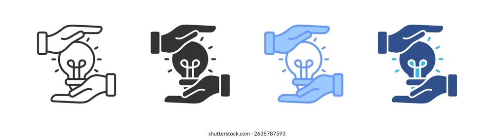 Development Multi Style Icon Set Vector