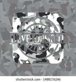 Development on grey camo texture